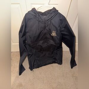 Black Windbreaker with app state Logo